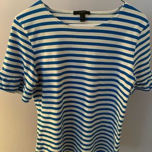 J. Crew striped short-sleeve blouse